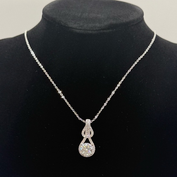 Dainty 2cttw moissanite necklace - Picture 4 of 15